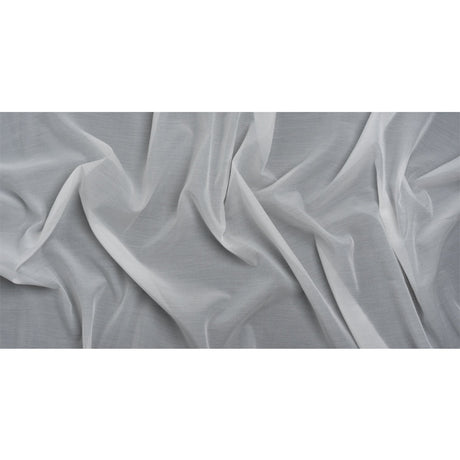 Famous Australian Designer White Shimmering Crisp Polyester Woven