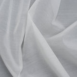 Famous Australian Designer White Shimmering Crisp Polyester Woven