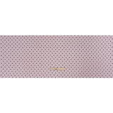 Famous Australian Designer Lilac and Black Embroidered Polka Dots Crinkled Silk Georgette