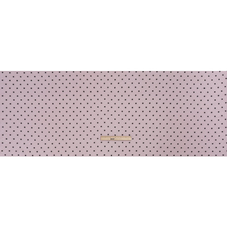 Famous Australian Designer Lilac and Black Embroidered Polka Dots Crinkled Silk Georgette