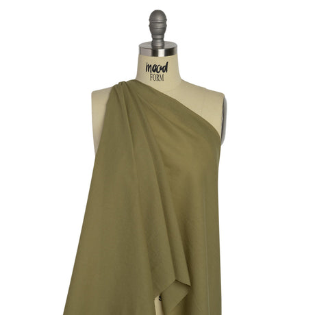 Famous Australian Designer Green Olive Cotton Voile
