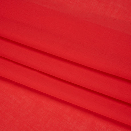 Famous Australian Designer Hot Coral Cotton Voile