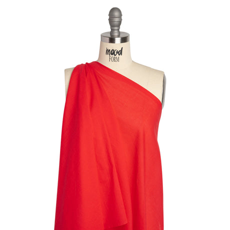 Famous Australian Designer Hot Coral Cotton Voile