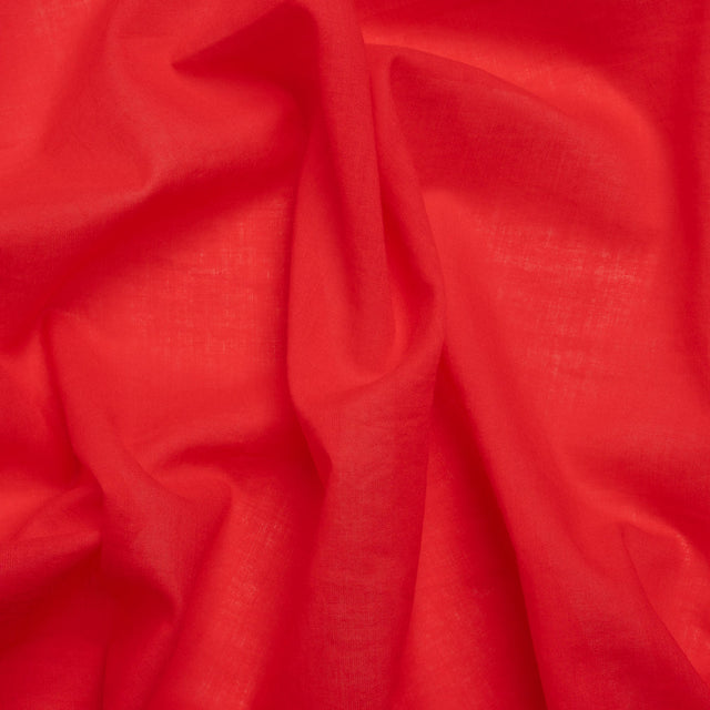 Famous Australian Designer Hot Coral Cotton Voile