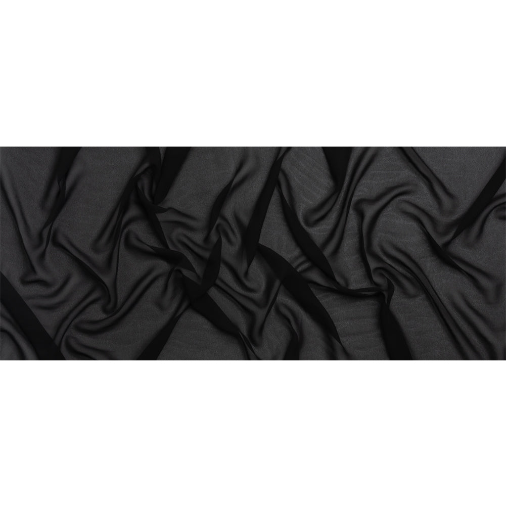 Famous Australian Designer Black Viscose Georgette