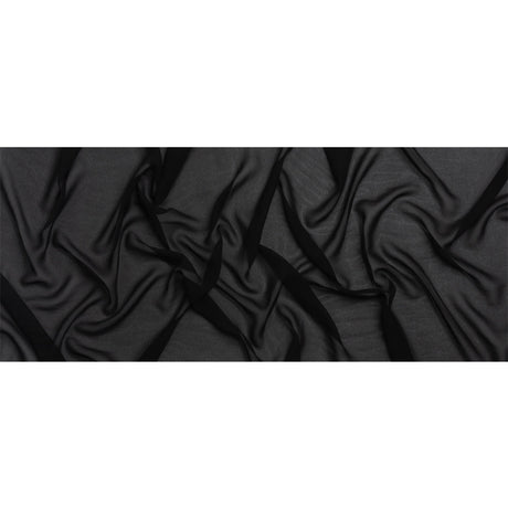 Famous Australian Designer Black Viscose Georgette