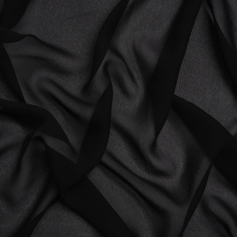 Famous Australian Designer Black Viscose Georgette
