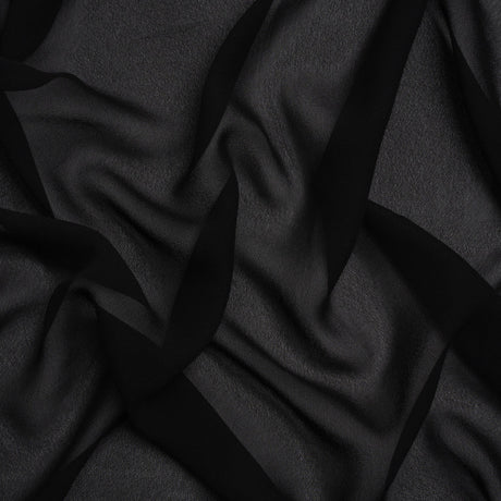 Famous Australian Designer Black Viscose Georgette
