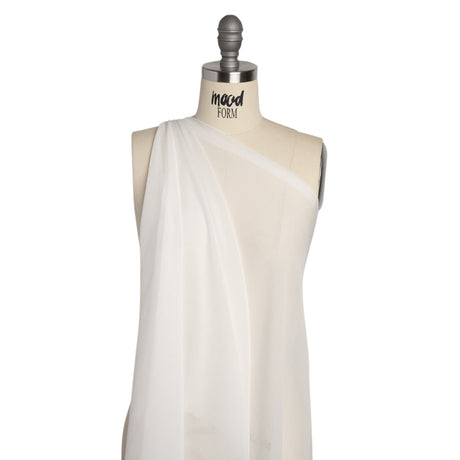 Famous Australian Designer White Viscose Georgette