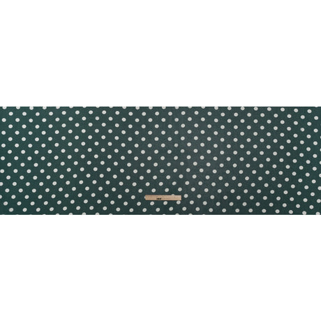 Famous Australian Designer Teal and White Polka Dot Nylon Georgette