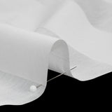 Famous Australian Designer White Burnout Awning Stripes Cotton and Silk Voile