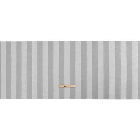 Famous Australian Designer White Burnout Awning Stripes Cotton and Silk Voile