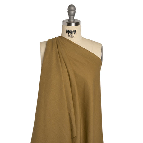Famous Australian Designer Khaki Linen and Cotton Woven