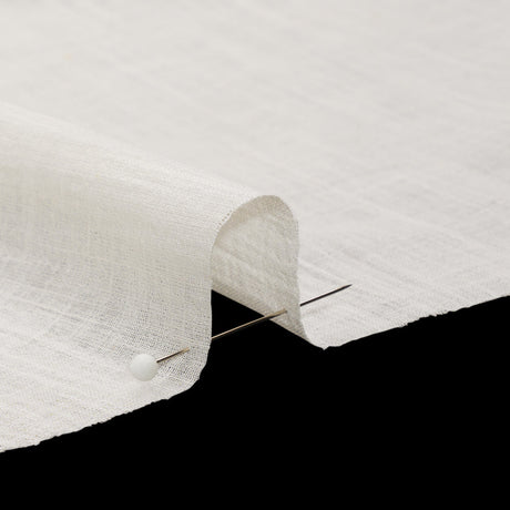 Famous Australian Designer White Crinkled Cotton and Linen Gauze