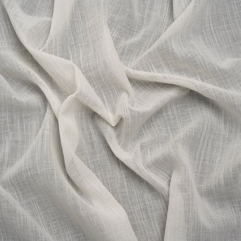 Famous Australian Designer White Crinkled Cotton and Linen Gauze