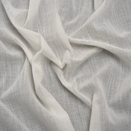Famous Australian Designer White Crinkled Cotton and Linen Gauze