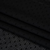 Famous Australian Designer Black Swiss Dot Gridded Cotton Woven