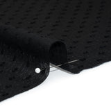 Famous Australian Designer Black Swiss Dot Gridded Cotton Woven