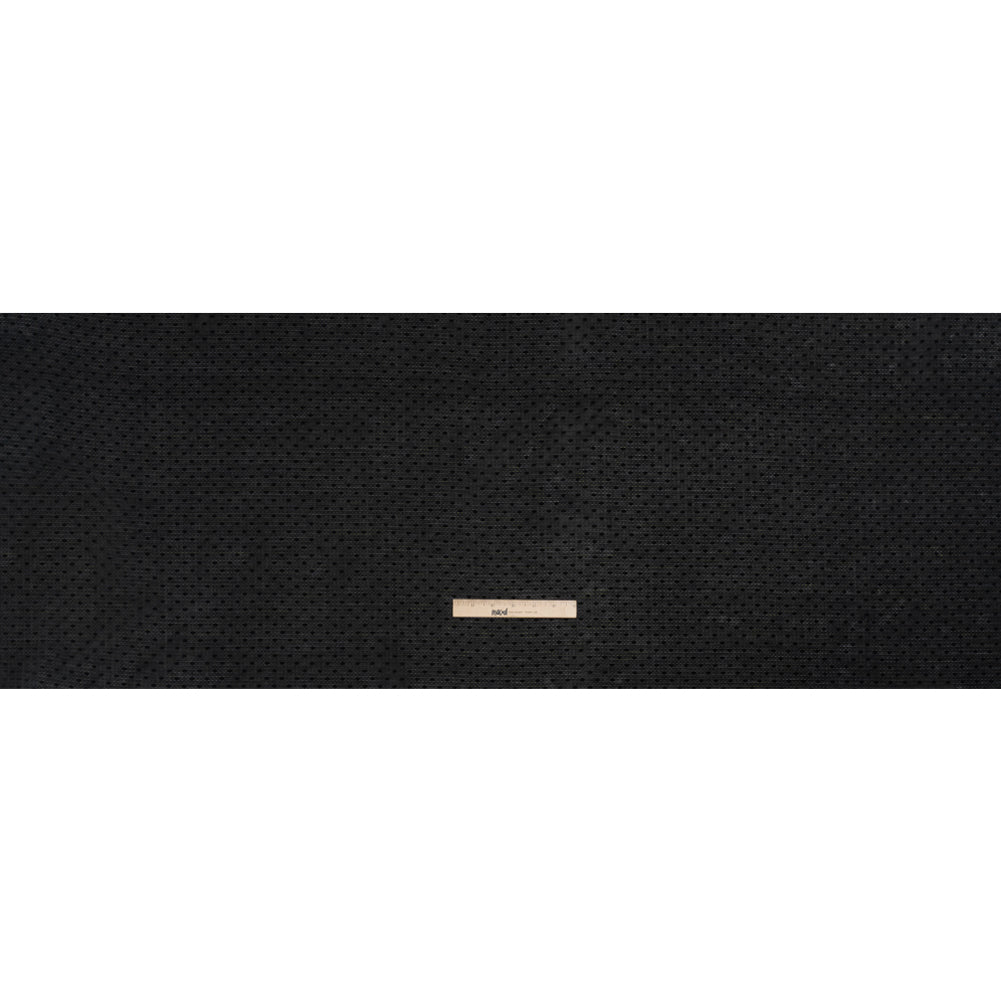 Famous Australian Designer Black Swiss Dot Gridded Cotton Woven