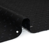 Famous Australian Designer Black Embroidered Polka Dots LightweightLinen and Cotton Woven