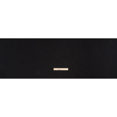 Famous Australian Designer Black Embroidered Polka Dots LightweightLinen and Cotton Woven