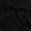 Famous Australian Designer Black Embroidered Polka Dots LightweightLinen and Cotton Woven