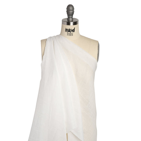 Famous Australian Designer White Lightweight Ramie Woven
