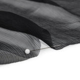 Famous Australian Designer Black Crinkled Silk Chiffon