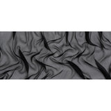 Famous Australian Designer Black Crinkled Silk Chiffon