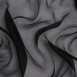 Famous Australian Designer Black Crinkled Silk Chiffon