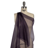Famous Australian Designer Eggplant Lightweight Silk Organza