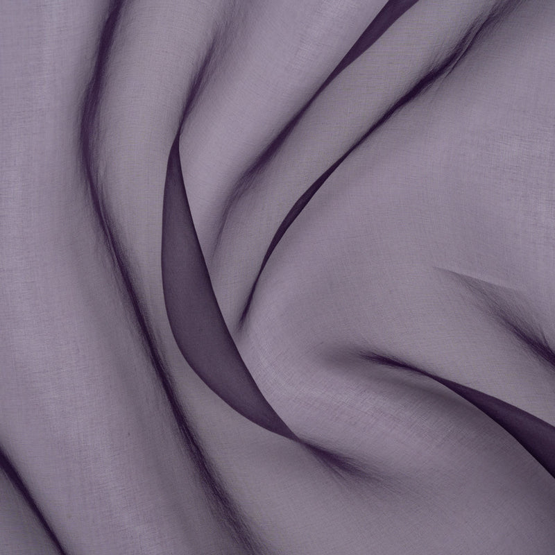 Famous Australian Designer Eggplant Lightweight Silk Organza