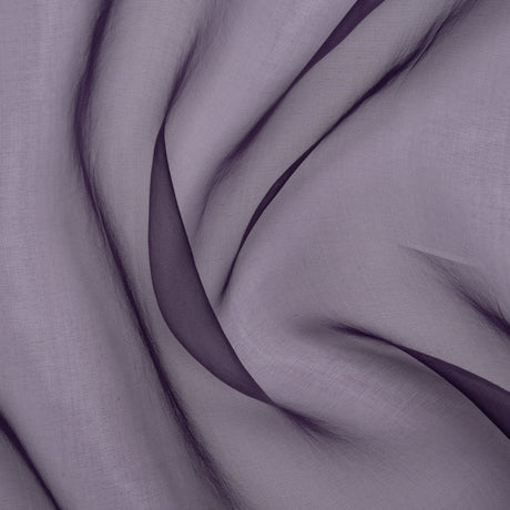 Famous Australian Designer Eggplant Lightweight Silk Organza