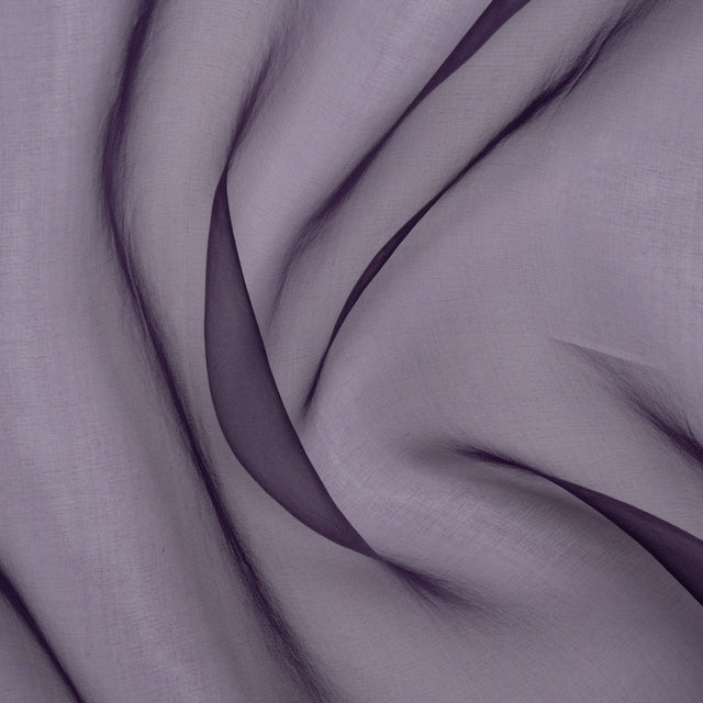 Famous Australian Designer Eggplant Lightweight Silk Organza
