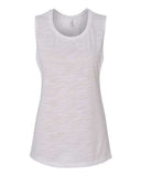 Image 1: Women's Flowy Scoop Muscle TankImage 2: Soft scoop neck sleeveless topImage 3: Flowy women's muscle tank designImage 4: Blank tank for custom printingImage 5: Lightweight casual summer shirtImage 6: Comfortable women's jersey tank