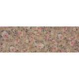 Famous Australian Designer Warm Taupe and Rose Floral Fresco Stretch Polyester Jersey