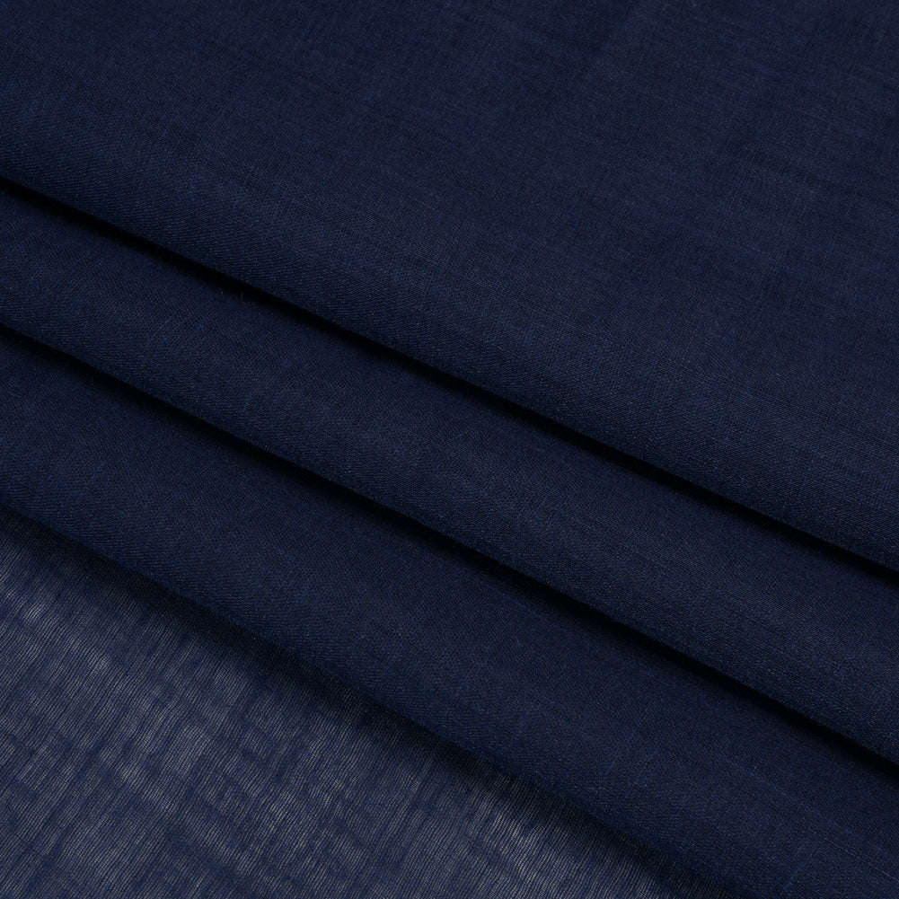 Famous Australian Designer Navy Lightweight Ramie Woven