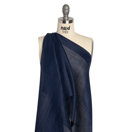 Famous Australian Designer Navy Lightweight Ramie Woven