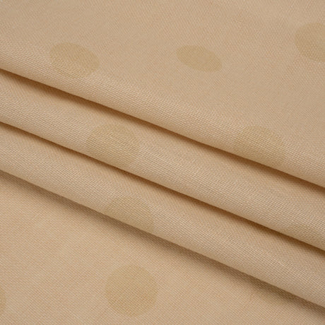 Famous Australian Designer Ecru and Beige Polka Dot Basketweave Linen and Cotton Suiting