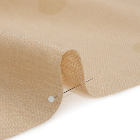 Famous Australian Designer Ecru and Beige Polka Dot Basketweave Linen and Cotton Suiting