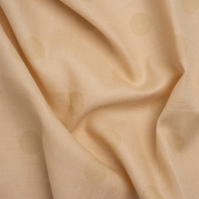 Famous Australian Designer Ecru and Beige Polka Dot Basketweave Linen and Cotton Suiting