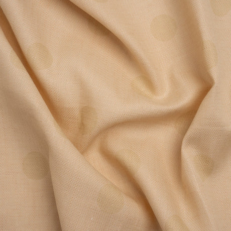 Famous Australian Designer Ecru and Beige Polka Dot Basketweave Linen and Cotton Suiting