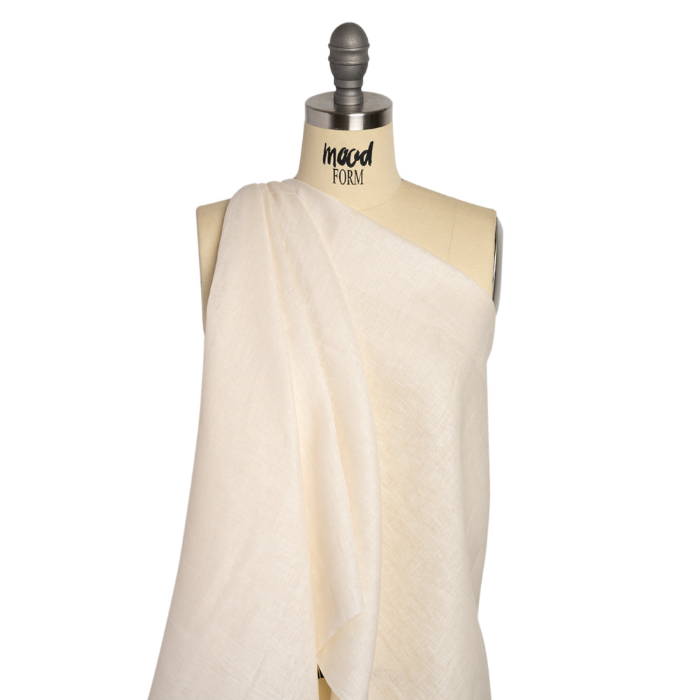 Famous Australian Designer Cream Lightweight Linen Woven