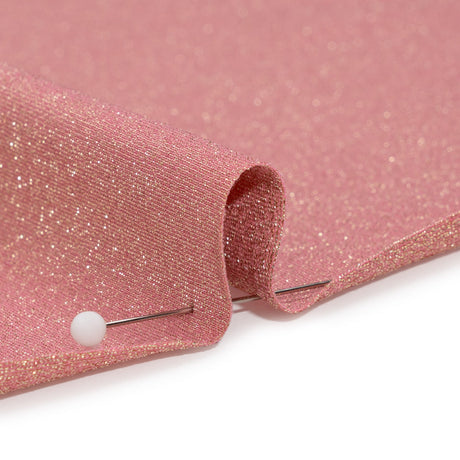 Famous Australian Designer Rose and Metallic Gold Stretch Polyamide and Polyester Tricot