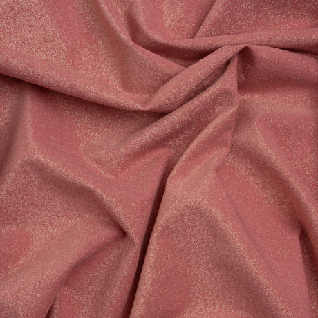 Famous Australian Designer Rose and Metallic Gold Stretch Polyamide and Polyester Tricot