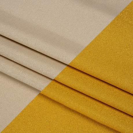 Famous Australian Designer Yellow, Beige and Metallic Gold Double Face Stretch Polyester Tricot