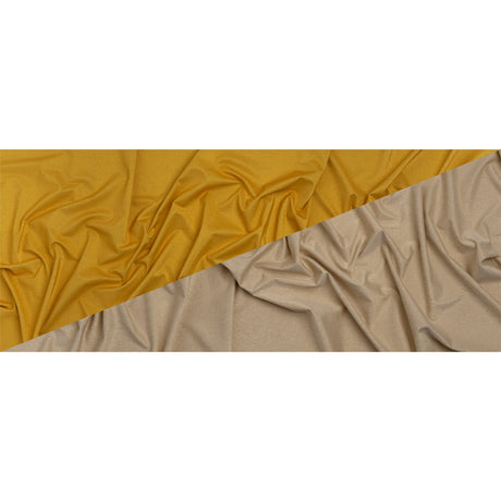 Famous Australian Designer Yellow, Beige and Metallic Gold Double Face Stretch Polyester Tricot