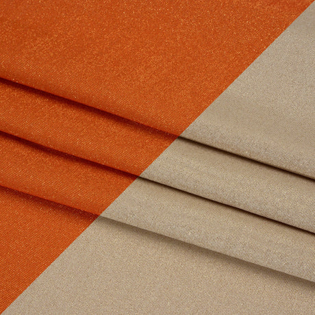 Famous Australian Designer Persimmon, Beige and Metallic Gold Double Face Stretch Polyester Tricot