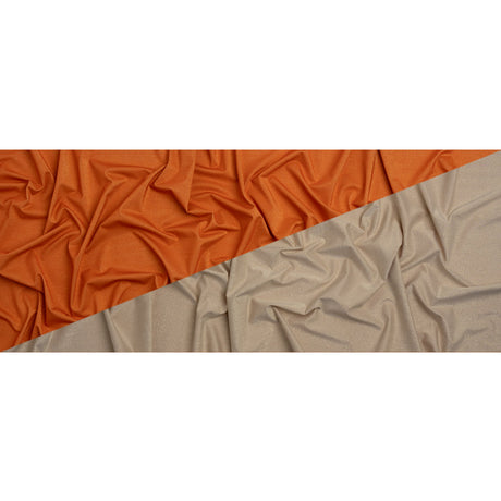 Famous Australian Designer Persimmon, Beige and Metallic Gold Double Face Stretch Polyester Tricot