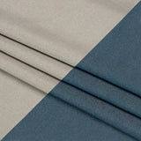 Famous Australian Designer Gray, French Blue and Metallic Gold Double Face Stretch Polyester Tricot